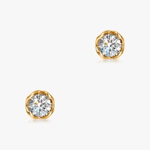 Lotus Petals Diamond Stud Earrings - 0.70 CT