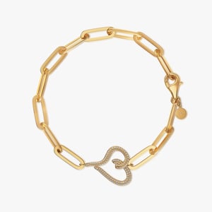 Heart Pave Diamond Bracelet - 0.50 CT
