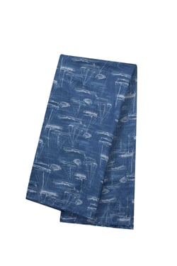 Weird Fish Kiera Recycled Polyester Sarong Scarf Ensign Blue Size ONE