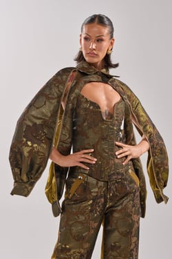 AKIRA Shigo Brocade Bolero | Size 1X