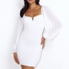 Snatch It Up Mesh Mini Dress White