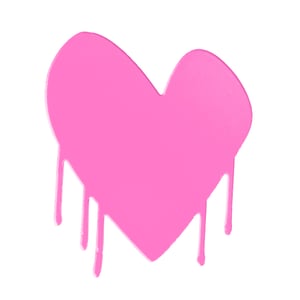 Drippy Heart Cut-Out Artwork (Pop Pink)