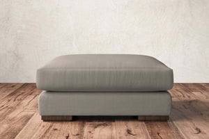 nkuku Guddu Large Dining Footstool | Make To Order | Recycled Cotton Flax | No Colour