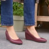 Verona Premium Fabrics Leather Wedges