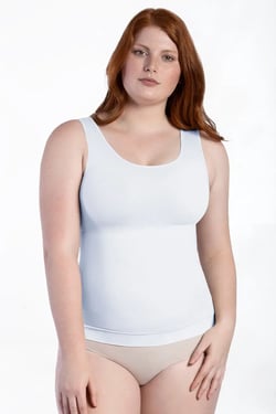 Shapewear Tank Top Essential Square Neck - White / L