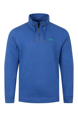 Weird Fish Brampton 1/4 Zip Sweatshirt Mazarine Blue Size 3XL
