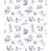 Good Roots Toile Wallpaper Indigo