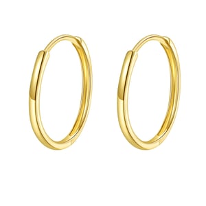 Flare Hoop Earrings 14K