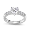 Jeulia Classic Heart Cut Sterling Silver Ring