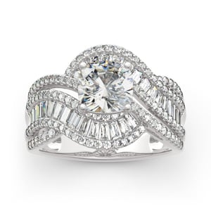 Jeulia Vintage Cushion Cut Sterling Silver Ring