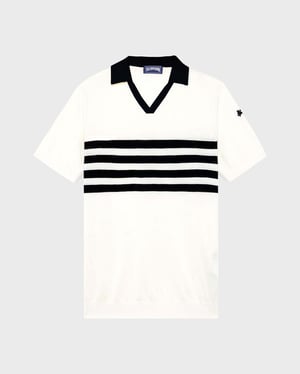 Vilebrequin - Men Cotton Polo Stripe Bicolore - Polo - Amour - White - Size XXXL