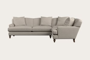 nkuku Deni Large Left Hand Corner Sofa | Make To Order | Brera Linen Natural | No Colour