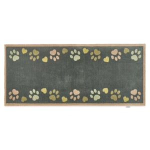 Love Paws Green Washable Runner - 65x150cm