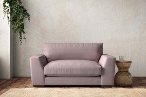 nkuku Guddu Love Seat | Make To Order | Recycled Cotton Lavender | No Colour