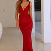 Sunset Views Satin Midi Dress Wine