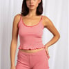 Daisy Street Gingham Babylock Edge Cami Top - Red - 12