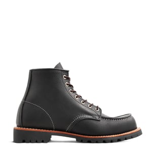 Red Wing Roughneck Moc Toe Work Boots Black Oil Slick