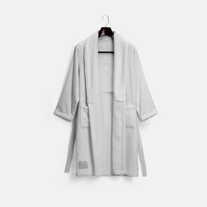 Heritage Shawl Collar Robe X-Large Calacatta Gray Heritage Robe Terry , Luxury Organic Bathrobes for Women and Men , PROSSIONI