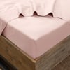 QE Home 310TC Bamboo Cotton Fitted Sheet in Petal, Pink, King