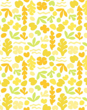 Small Sea Garden' Wallpaper by Tea Collection - Yellow - Traditional / 27 in. x 27 ft.