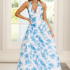 Emilienne Halter Maxi Dress Blue