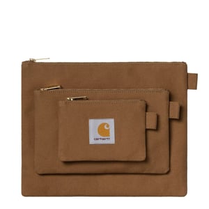 Carhartt WIP Canvas Pouch Set Hamilton Brown