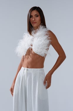 AKIRA Shake It For Me Girl Feather Bralette | Size 1X/2X