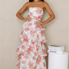 Chicago Chic Strapless Maxi Dress Print