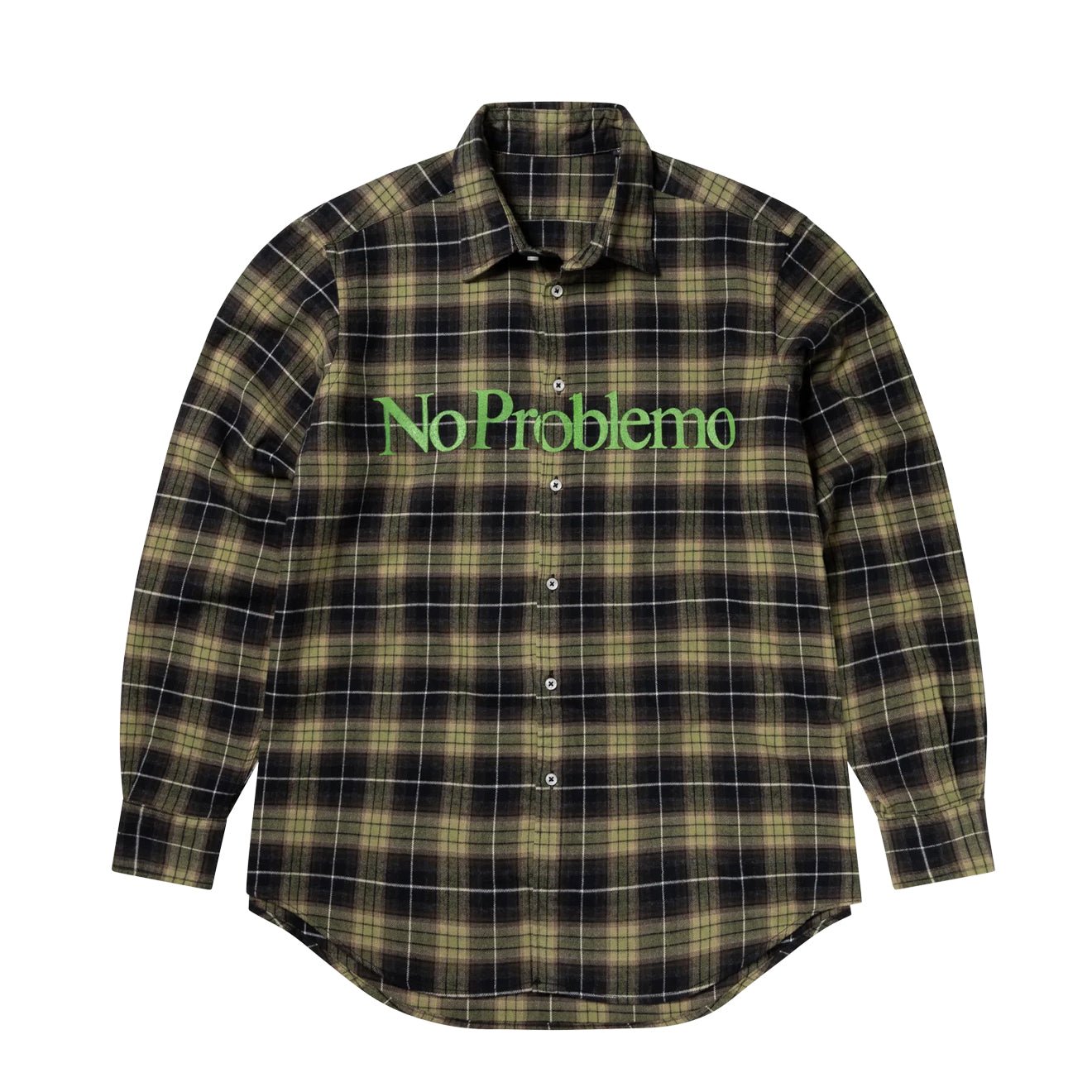 No Problemo Plaid Shirt Green