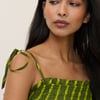 Green Striped Shirred Remi Top