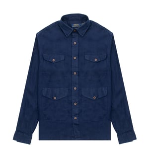 Polo Ralph Lauren Classic Fit Linen Shirt Newport Navy