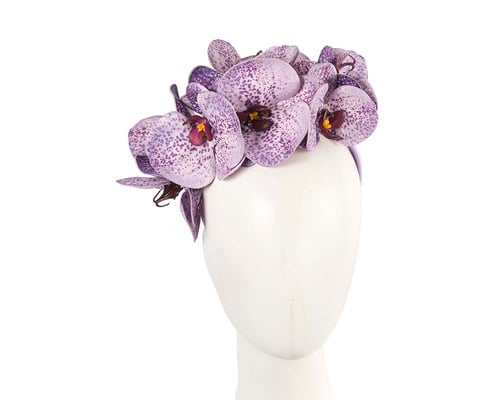 Bespoke lilac orchid flower headband by Fillies Collection