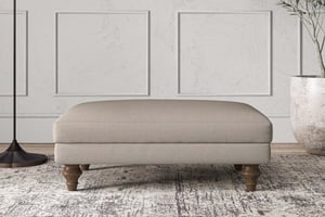 nkuku Deni Dining Footstool | Make To Order | Medium | Recycled Cotton Flax