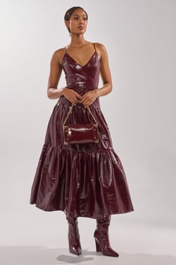AKIRA Rachel PU Maxi Dress | Size 1X