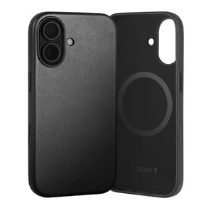 iPhone 17 Leather Bumper Case (MagSafe Compatible) - Black