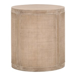 Cane Smoke Gray Reclaimed Oak End Table