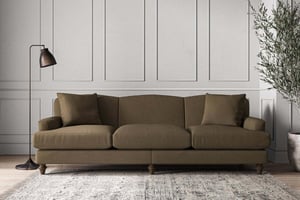 nkuku Deni Sofa | Make To Order | Super Grand | Brera Linen Chesnut