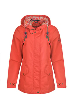 Weird Fish Kimia Showerproof Jacket Tango Red Size 14