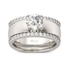 Jeulia 3PC Round Cut Sterling Silver Ring Set