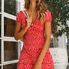 Let You Down Easy Dress Red