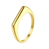 Sleek Arc Signet Ring Stainless Steel