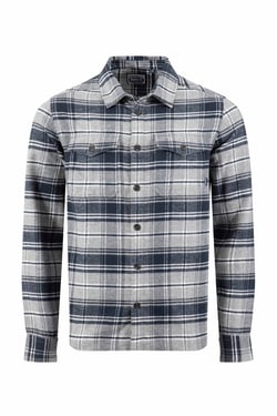 Weird Fish Bosco Check Over Shirt Grey Size XL