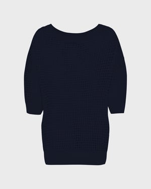 Vilebrequin - Women Crochet Sweater Solid - Pullover - Linh - Blue - Size L