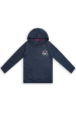 Weird Fish Amber Girls Graphic Hoodie Navy Size 11-12