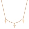 Small Cross Necklace Rose Gold