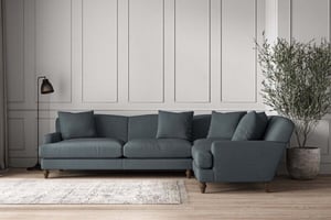nkuku Deni Right Hand Corner Sofa | Make To Order | Grand | Brera Linen Dusk