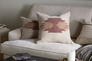 nkuku Kabir Wool Cushion Cover | Textiles | Rust | 50 x 50 cm
