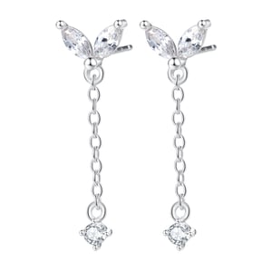 Waterdrop Stud Earrings Sterling Silver