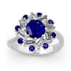 Jeulia Halo Round Cut Sterling Silver Ring