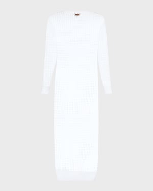 Vilebrequin - Women Crochet T-shirt Dress Solid - Dress - Lysia - White - Size L